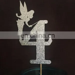 Tinkerbell Centerpiece With Age Paper Cake Topper Birthday Party Decor thumbnail-1
