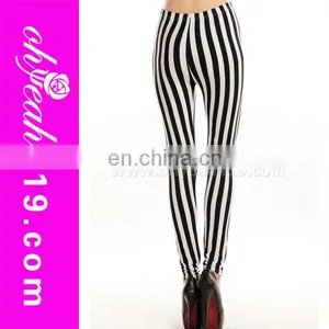 Black and White Striped Wholesale Fashion Leggings 2014 thumbnail-1