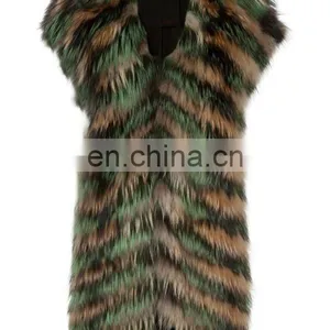 Fox Fur Gilet For Women Fashion Ladies' Fox Fur Gilet STY.NO.3115 thumbnail-1
