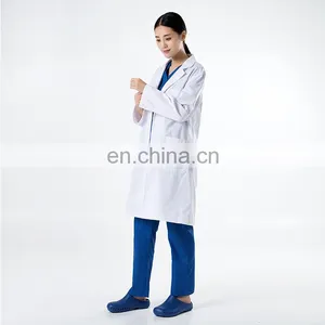 White Women's 65%polyester 35%cotton Lab Coat thumbnail-2