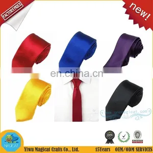 2016 Hot Sale Casual Slim Tie Men's Solid Color Skinny Necktie Formal Wedding Party Ties For Men Clothing Accessories thumbnail-1