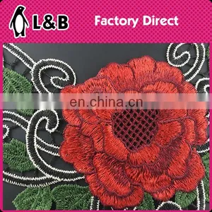B-022 Colorful Collars Design Simple Embroidery Lace Neck Embroidery Applique thumbnail-3