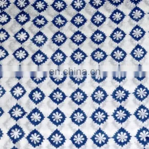 Indian Hand Block Print Fabric 100% Cotton Natural Print thumbnail-3