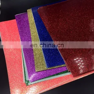 3 Sheets Glitter Heat Transfer Vinyl, Assorted Colors thumbnail-2