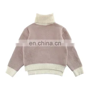 4201/ China Manufacturer High Quality Turtleneck Baby Girl Sweater Thicken Fashion Knitted Top thumbnail-1