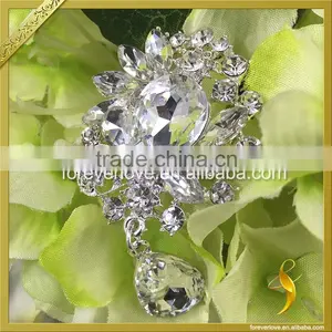 Hot Sale Cheap Elegant Design Crystal Flat Back Rhinestone Brooches for Invitations FB-068 Supplier's Choice thumbnail-2