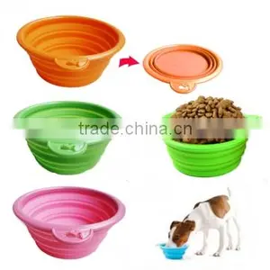 Food Storage Containers Collapsible Pet Bowl Silicone Bowl Foldable Bowl Dog Pet Bowl thumbnail-1
