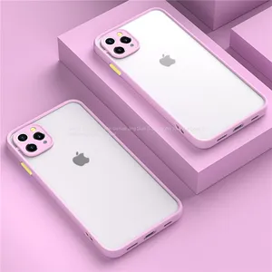 Shockproof Armor Matte Case For IPhone 12 11 Pro Xs Max XR X 6 7 8 Plus SE Mini Luxury Silicone Bumper Clear Hard PC Cover Funda thumbnail-2