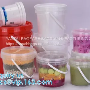 Plastic PP Bucket Various Colors Sizes Paint Bucket BARREL PLASTIC PAIL Packaging Bucket thumbnail-2