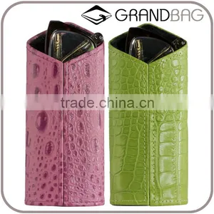 Custom Crocodile Pattern Leather Eyeglass Holder Glasses Sleeve Case for Sunglass thumbnail-1