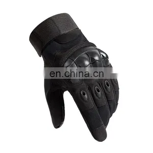 Luvas táticas de combate para o inverno com dedos inteiros e nós duros, com tela sensível ao toque, personalizadas para esportes de motocicleta ao ar livre thumbnail-4