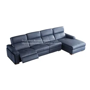Corner Sofa Combination Italian Simple Sofa Multifunctional Leather Art Living Room Space Electric Leather Sofa Cabin thumbnail-4