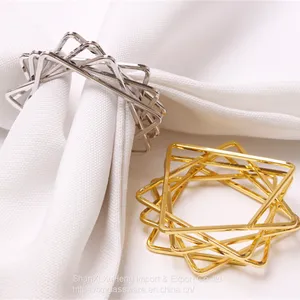 Bulk Selling Unique Metal Napkin Buckle Hoop Irregular Rings Circle Serviette Holder thumbnail-1