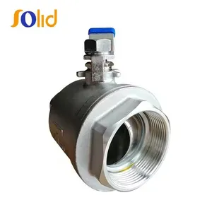 Stainless Steel 316 CF8M 1000 WOG 2PC Female Thread Ball Valve With Handle Lock thumbnail-1