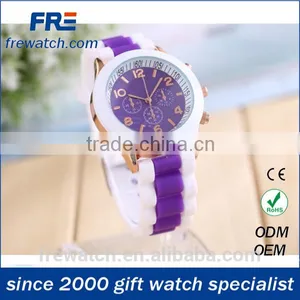 2015 Popular Contrast Color Silicone Watch for Young thumbnail-5