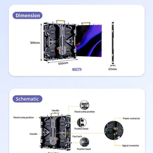 Outdoor Rental Mobile LED Full Video Panel Display Screen Backlit Building Display Screen Concert AC Power Supply thumbnail-2