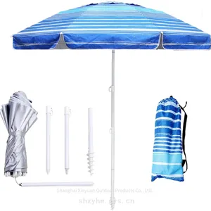 Portable Beach Umbrella, 6.5 Feet, Thickened, Windproof and Uv50+ Anti-ultraviolet thumbnail-2