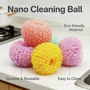 Kitchen Cleaning Ball Natural 100% Polyester Dish Scrubber thumbnail-1