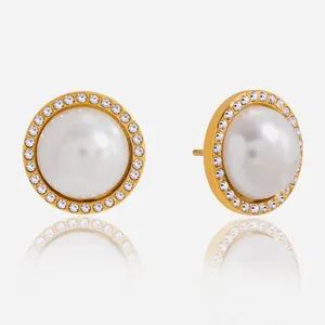 Cute Mini Daisy Enamel Earrings in Stainless Steel for Children thumbnail-3