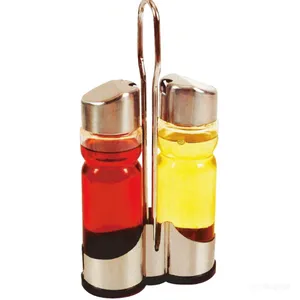 Classic Glass Condiment Set With Stand thumbnail-5