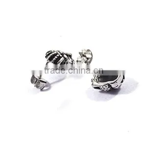 Fashion Earring Designs New Model Stainless Steel Leopard Head Earrings thumbnail-4