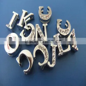 Compet Wholesale DIY 8mm Rhinestone Slider Letter Charms thumbnail-1