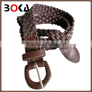 New Design Fashion Braided Lady Belt With Metal Buckle Can Customize thumbnail-1