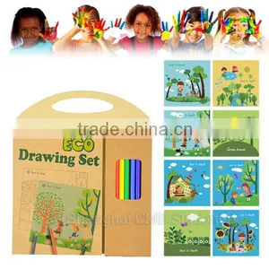 Eco Friendly Drawing Book Cover With Newspaper Pencil Art Coloring Stationery Set thumbnail-1