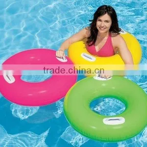 PVC Inflatalbe Swim Ring With 2 Handles thumbnail-1