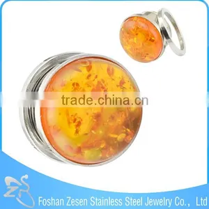 TP011378 Free Jewelry Samples Steel Fake Stone Ear Gauges Plugs Body Jewelry thumbnail-1