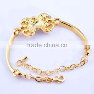 Jewelry Charm Fashion Gift Bow-knot Pearl Rhinestone Gold Plated Bracelet thumbnail-3