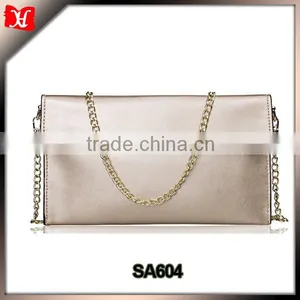 Ladies Leather Envelope Clutches Handbags Shoulder Bag Party Evening Bag thumbnail-1