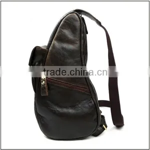 Fanshion Design Leisure Shoulder Backpack Genuine Leather Chest Bag for Men thumbnail-4