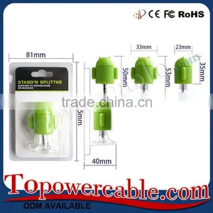 Factory Price Android Robot Design Multi Headphone Splitter thumbnail-6