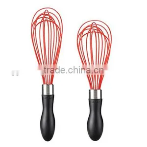 Hot Sale FDA and LFGB Silicone Whisk Silicone Kitchen Utensils for Blending, Whisking, Beating & Stirring thumbnail-4