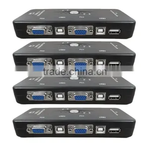 4 Port Hub USB 2.0 KVM VGA/SVGA Switch Box Adapter Connects Printer Intelli Keyboard Mouse 4 Computers Use 1 Monitor thumbnail-6