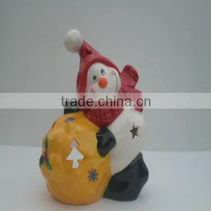 Santa Claus Ceramic Candlestick thumbnail-1