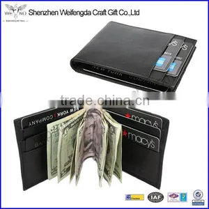 Men's Compact Lambskin Leather Bifold Front Pocket Metal Money Clip Wallet Quality Choice thumbnail-1