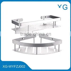 Bathroom Wall Mounted Corner Shelves/Hot Sale Metal Chrome Bathroom Shelf /corner Rack thumbnail-2
