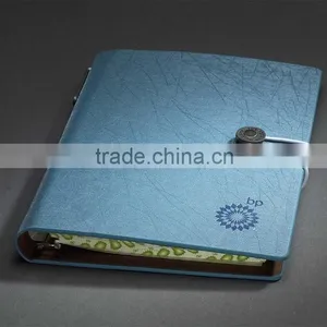 2014 Popular Leather Loose-leaf Metal Ring Diary thumbnail-6