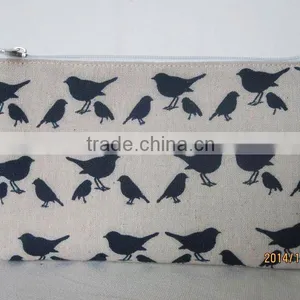 Personalized Birds Design Jute Cosmetic Bags thumbnail-6