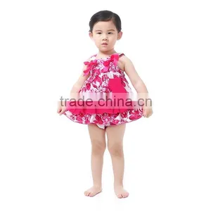 Organic Cotton Baby Romper Wholesale Baby Clothes Newborn Backless Lovely Floral Pattern Baby Girls Romper thumbnail-1