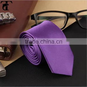 Promotion Ties Wholesales Purple Necktie In Solid Color 2400 Needle thumbnail-1
