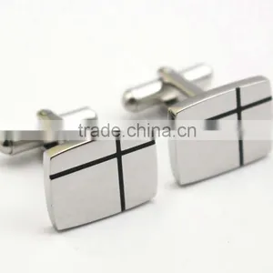 2016 Latest Fashion Design Stainless Steel Men Shirts Cufflink With Logo thumbnail-1