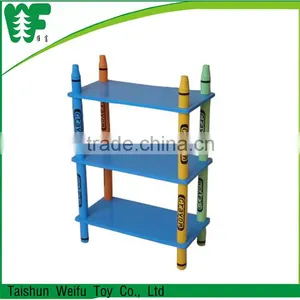 Crayon Kids Wooden Bookshelf , Fashion Living Room Furniture Wooden Bookshelf thumbnail-1