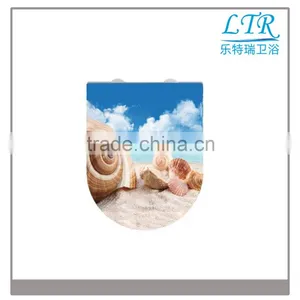 Soft Close Toilet Seat Adjustment for Printed Beach Scenery Toilet Seats thumbnail-2