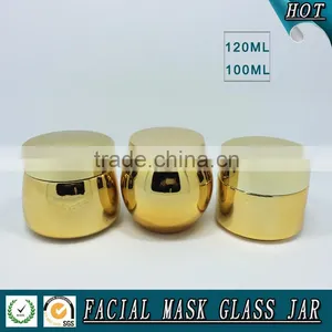100ml Gold Plating Glass Cosmetics Jar thumbnail-1