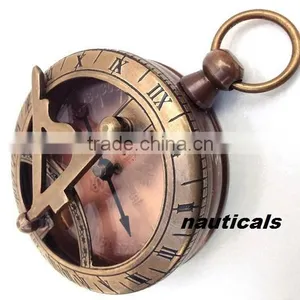 Brass Sundial Compass- Locket Compass- Vintage Pendant Sundial Compass 13236 thumbnail-3