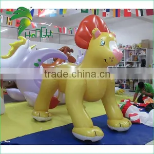 Lovely Yellow PVC0.4 Animal Cartoon Toy Inflatable Horse From Hongyi Manufacturer thumbnail-1