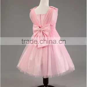 Wholesale High Quality Girls Lace Applique Princess Frocks Pink Chiffon Maxi Dresses TR-WS36 thumbnail-2
